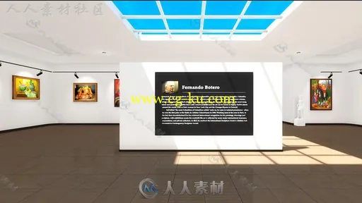 虚拟艺术空间第1卷画廊室内道具3D模型Unity游戏素材资源的图片1