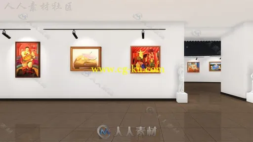 虚拟艺术空间第1卷画廊室内道具3D模型Unity游戏素材资源的图片5