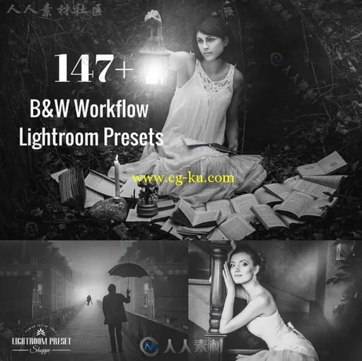 时尚专业独特的黑白效果Lightroom预设的图片1