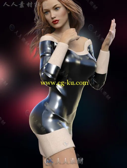 美丽性感的现代女性服装3D模型合辑的图片2