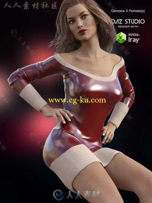 美丽性感的现代女性服装3D模型合辑的图片3