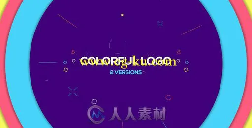 美丽时尚多彩的标志Logo演绎AE模板 Videohive Colorful Logo 19310908的图片1