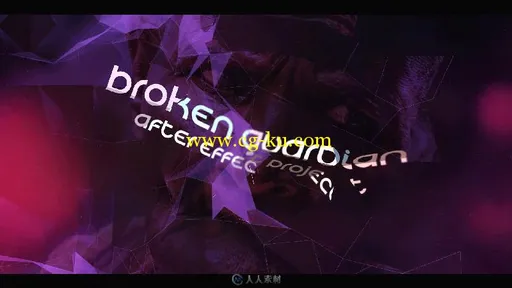 震撼多边网面紫色梦幻光斑电影开场幻灯片AE模板 Videohive Broken Guardian 4K 193...的图片5