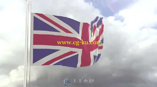 自定义国旗飘动企业公司旗帜标志动画AE模板 Videohive Custom Flag Pack 15965的图片1