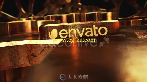 超酷电影质感三维齿轮转动标志显示Logo演绎AE模板Videohive Gear - 3D Logo 14106的图片3