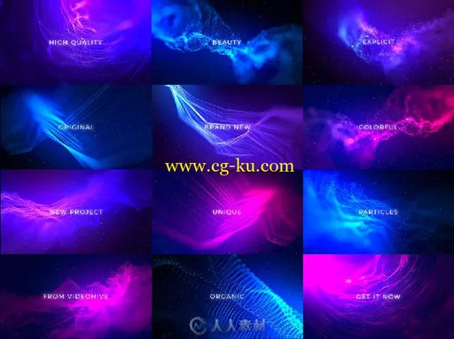 唯美梦幻粒子线条标题动画电影开场AE模板Videohive Explicit - Unique Titles 193的图片1