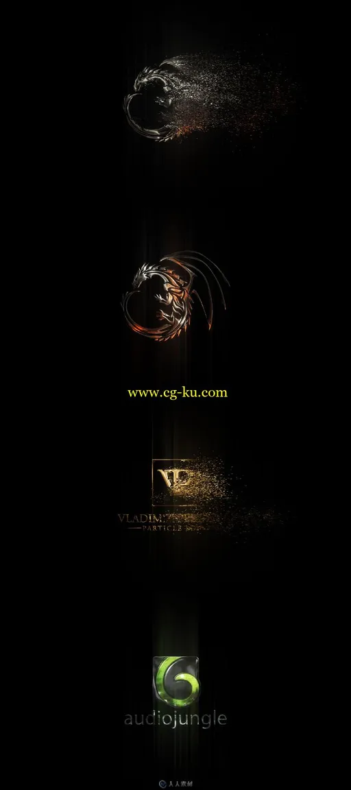 美丽优雅的粒子破碎消散标志Logo演绎AE模板 Videohive Elegant Particle Logo 1的图片1