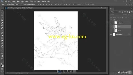 PS卡通插画合成绘画实例训练视频教程 Illustration Compositing Techniques的图片1