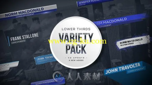 现代企业文字字幕标题字幕条动画AE模板Videohive Lower Thirds Variety Pack 1921的图片1