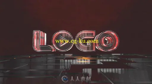 超酷科技玻璃质感霓虹灯标志Logo演绎AE模板 Videohive Construction Glass的图片3