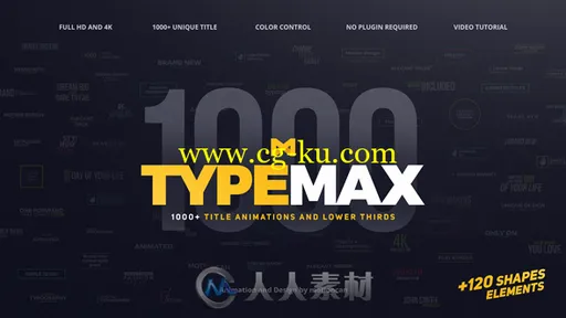 1000多种文字字幕标题排版动画展示AE模板Videohive TypeMax 1000 Titles and Lowe的图片1