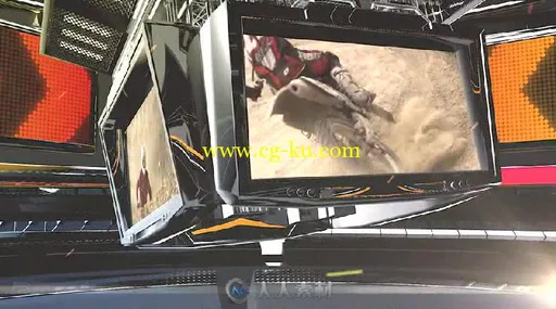 超酷科技展示体育运动广播电视包装片头AE模板 Videohive Arena - The Action O的图片2