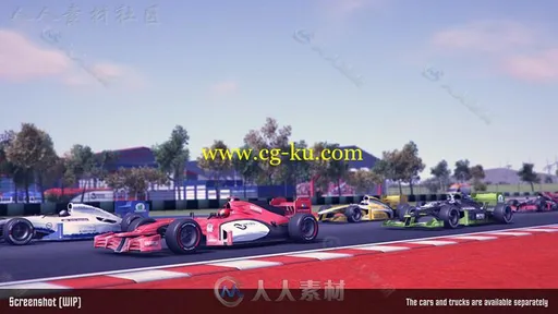 3A级赛道和车道场景环境3D模型Unity游戏素材资源的图片1