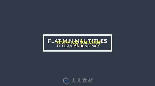 简单迷你文字字幕商务标题动画AE模板 Videohive Flat Minimal Titles 19421285的图片2