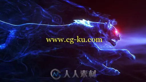 超酷帅气粒子烟雾豹子奔跑标志显示Logo演绎AE模板 Videohive Panther Dark Smoke的图片3