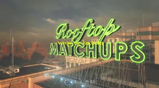 超酷动态三维屋顶广告牌展示体育运动开场视频包装AE模板Videohiv Rooftop Matchup的图片2