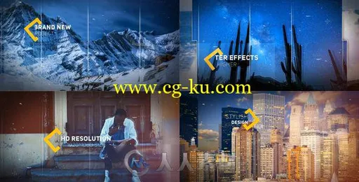 完美视差大幕拉开效果幻灯片相册动画AE模板Videohive Perfect Parallax Slide 192的图片1