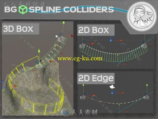 样条碰撞系统物理脚本Unity游戏素材资源的图片1