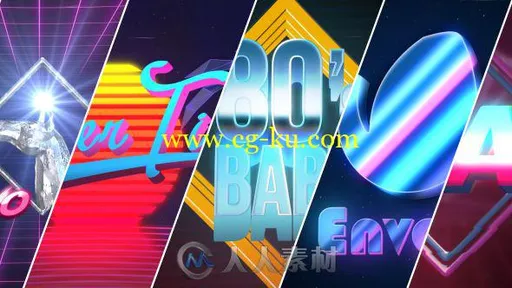 史诗绚丽卡通效果故障文字标题动画AE模板Videohive 80's Baby VHS Logo-Titles Op的图片1