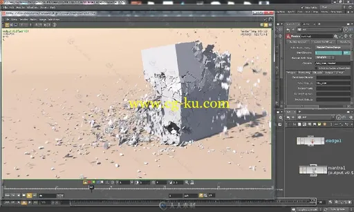 Houdini建筑粉碎模拟技术视频教程 CGCIRCUIT APPLIED HOUDINI RIGIDS II的图片4