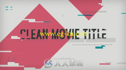 现代时尚个性干净的电影预告片标题动画AE模板 Videohive Clean Movie Title 8526的图片2