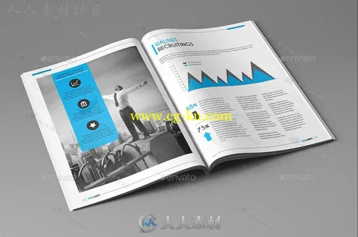 现代公司企业时尚年度报告宣传手册indesign排版模板的图片9