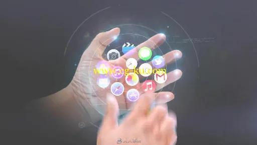 震撼高科技掌中全息图投影交互信息展示AE模板 Videohive Interactive Hand Hologr的图片3