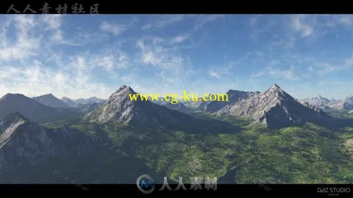 从天空到景观全景覆盖的山峰3D模型合辑的图片3