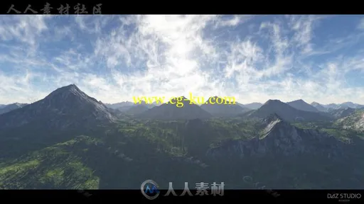 从天空到景观全景覆盖的山峰3D模型合辑的图片4