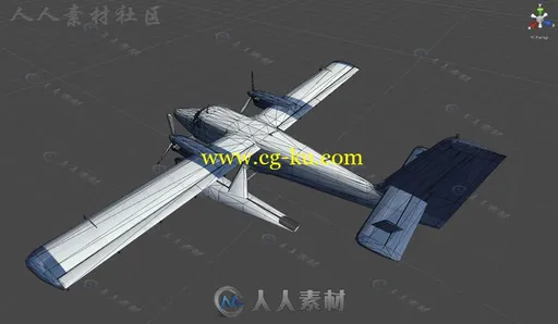 民用水上登陆飞机空中汽车3D模型Unity游戏素材资源的图片2