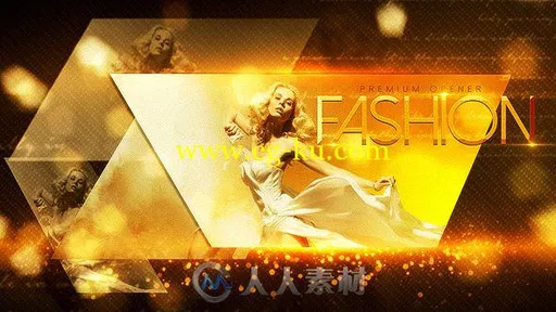 时尚华丽金色粒子幻灯片颁奖典礼开场视频包装AE模板 Videohive Fashion 13489211的图片1