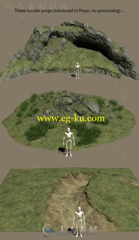 超精细山间地形和道具3D模型合辑的图片1