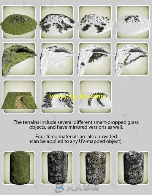 超精细山间地形和道具3D模型合辑的图片2