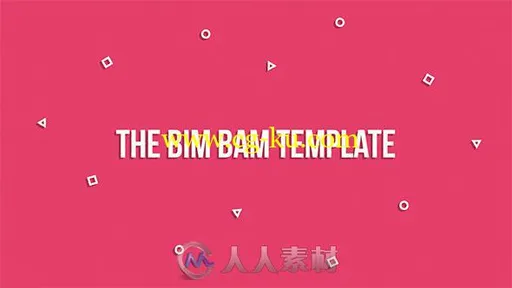 现代简单动态形状动作标题动画AE模板 Videohive The Bim Bam Template 16039109的图片1