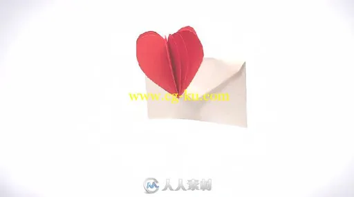 简单浪漫纸张折叠爱心信封展示幻灯片AE模板 Videohive Love Intro 15480809的图片2