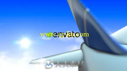 现代三维卡通飞机航班标志LOGO演绎AE模板 Videohive Airplane Logo 13574744的图片1