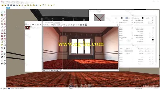 SketchUp中V-Ray色彩控制技术视频教程 V-Ray Control Color Bleed in SketchUp的图片2