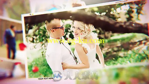 浪漫梦幻婚礼拍立得照片展示幻灯片相册动画AE模板 Videohive Wedding 19317903的图片1