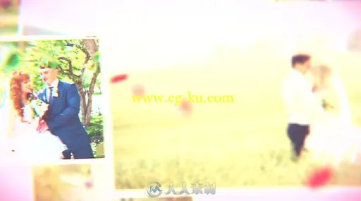 浪漫梦幻婚礼拍立得照片展示幻灯片相册动画AE模板 Videohive Wedding 19317903的图片4