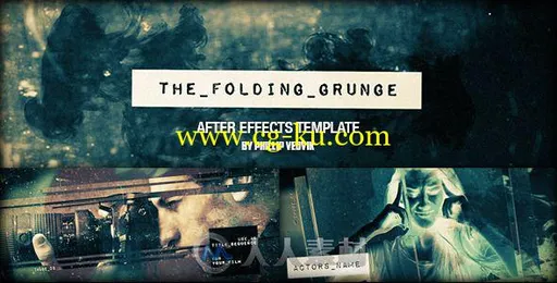 创意史诗复古照片折叠影视人物展示视频包装AE模板Videohive The Folding Grunge 5的图片1