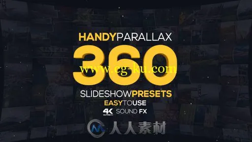 优雅简单的照片画廊展示视差幻灯片相册动画AE模板Videohive Handy Parallax Prese的图片1