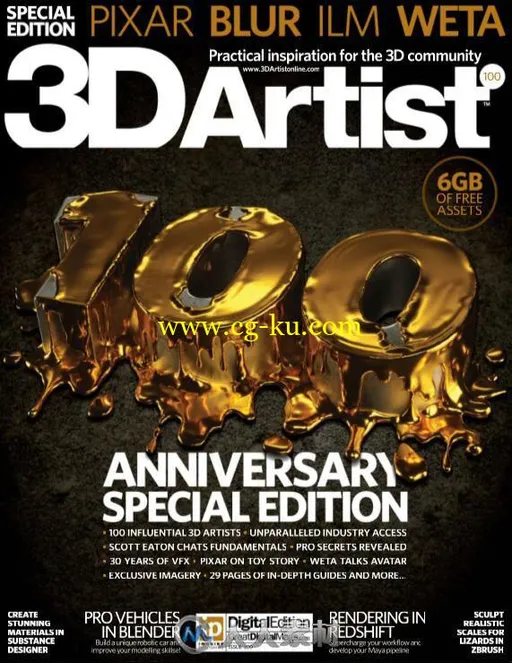 3D艺术家书籍杂志数字艺术资料包Vol.99 - 104期合辑 3D ARTIST ISSUE DIGITAL CONT的图片2