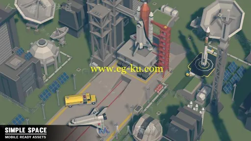 简单的卡通银河空间场景太空车辆3D模型Unity游戏素材资源的图片1