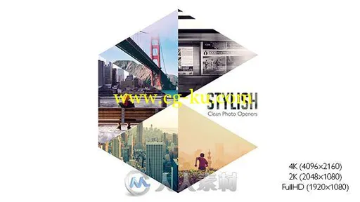 时尚创意多边形照片企业标志展示LOGO演绎AE模板Videohive Stylish Photo Openers的图片1