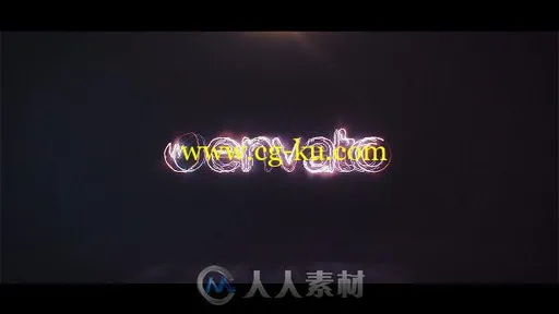 酷炫霓虹粒子光线描边标志显示LOGO演绎AE模板Videohive Light Logo Reveal 19553064的图片1