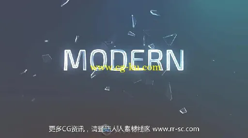 史诗故障玻璃破碎闪烁效果影视开场视频包装AE模板Videohive Modern Glitch MovieT的图片2