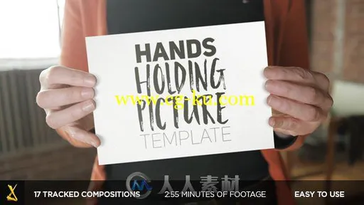 创意实拍手持白板摄影照片视频文字展示AE模板Videohive Hands Holding Pictures 1的图片3