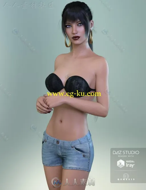 美丽苗条品貌端庄的女性角色3D模型合辑的图片2