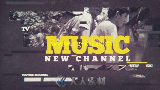 创意时尚音乐频道视差视频包装电视栏目AE模板 Videohive Music Channel 1955的图片1