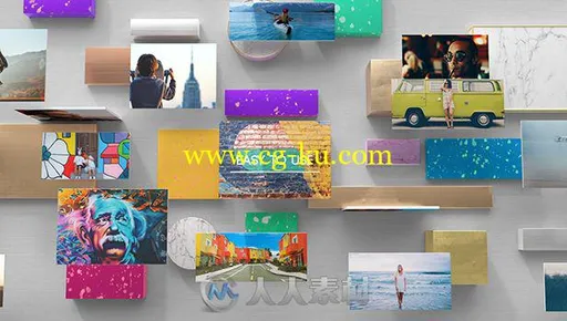 时尚创意优雅照片墙展示幻灯片相册动画AE模板Videohive Stylish Photo Gallery Sl的图片1